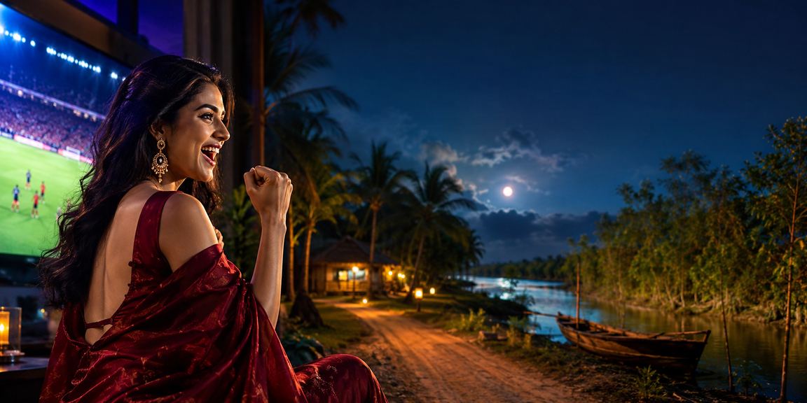 সুন্দরবনের পটভূমিতে ক্যাসিনো বিনোদনের দৃশ্য
